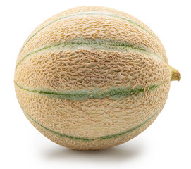 Cantaloupe melon isolated on white background. File contains clipping path.