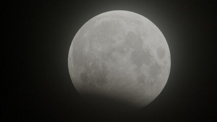Photograph of Moon - lunar eclipse close up.