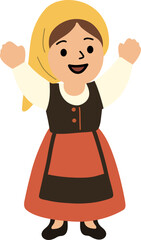 Adorable child in traditional Portuguese costume showcasing cultural heritage with colorful, historical clothing perfect for festivals and celebrations.