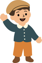 Adorable child in traditional Portuguese costume showcasing cultural heritage with colorful, historical clothing perfect for festivals and celebrations.