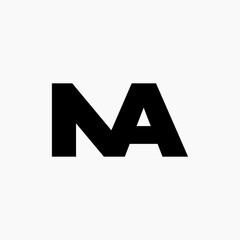 NA monogram, logotype logo design