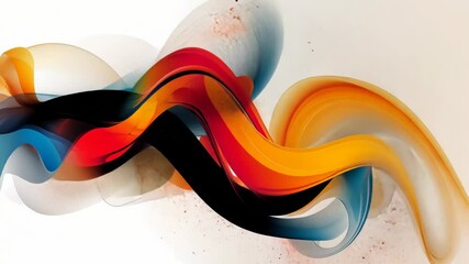 Dynamic abstract waves in vibrant motion across canvas