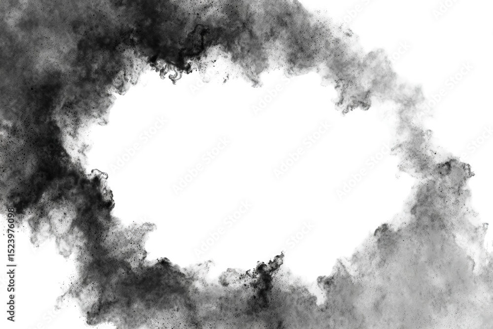 Poster abstract grayscale smoky cloud frame design element perfect for graphic design projects backgrounds 