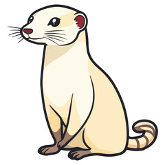 ferret, animal, vector, transparent background, creature, mustela putorius furo, cute, mammal, isolated, wildlife, one animal, nature, furry, vertebrate