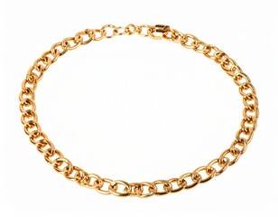 Obraz premium Golden bracelet over white background