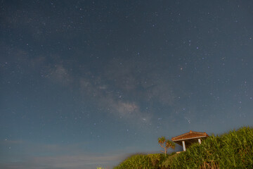日本の鹿児島県の徳之島の美しい星空