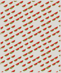 Slices of watermelon. Cute and pretty slices of watermalon. Seamless summer background.