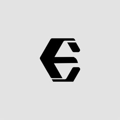 Letter E Modern Tech Logo