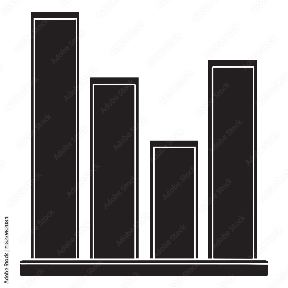 Poster vector illustration of modern building with columns