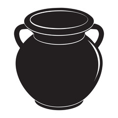 A ceramic flower pot isolated on a pure white background, realistic lighting and shadow, ideal for cut-out and compositing