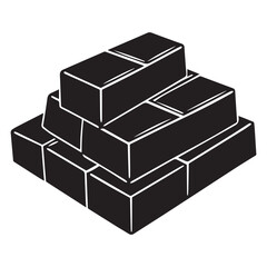 gold bars isolated on white