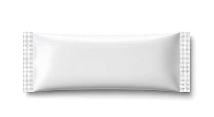 Blank Sachet Mockup &ndash; Horizontal Foil Packet Template on White Background