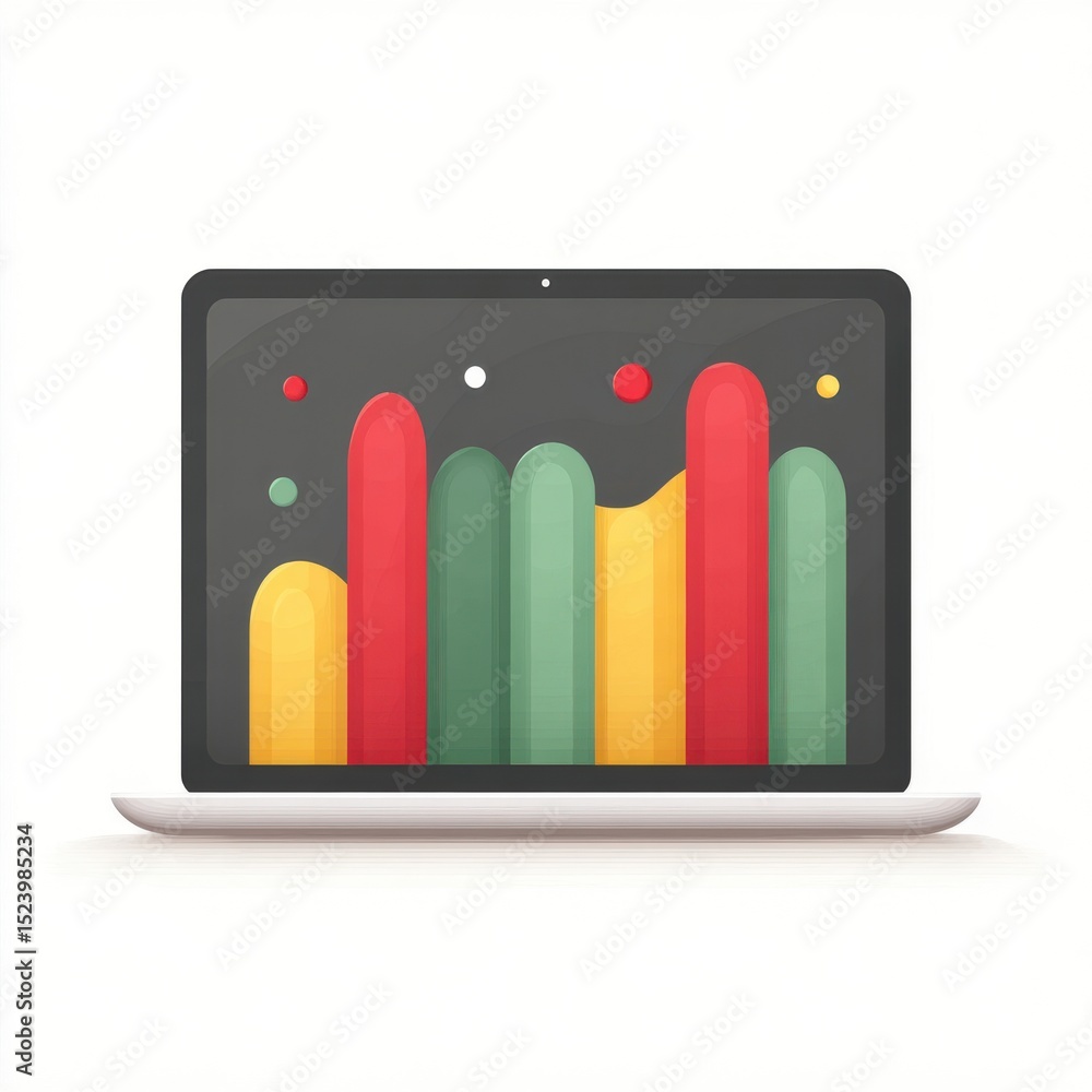Poster laptop screen displaying margin boost and smart business logic symbolizing revenue growth strategies