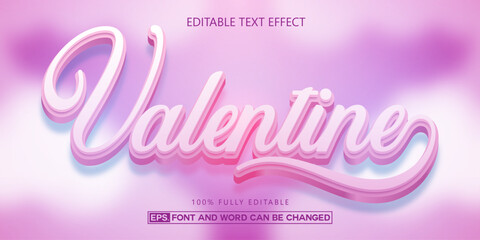 Valentine editable text effect