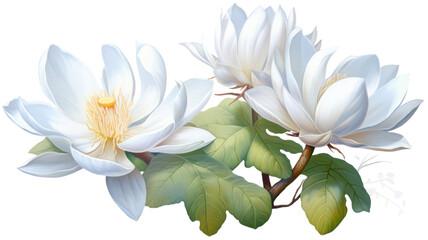 Fototapeta premium Champa Flowers Isolated on White Background