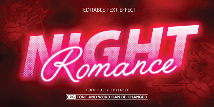Romance editable text effect