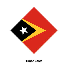 East Timor flag vector isolated on transparent background