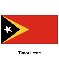 East Timor flag vector isolated on transparent background