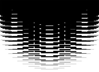 Vector technological pattern of abstract black pixels on a white background. Digital design element. Black and white vector background with transition. For covers, posters, advertising. Flow of cluste