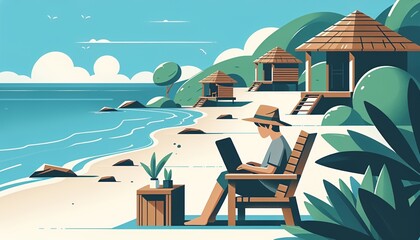 Escape to a place of serenity, where the freedom to work remotely blends with the inspiring tranquility of nature.
