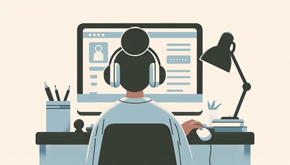 Focus on your work in a contemporary setting that symbolizes productivity and digital engagement.
