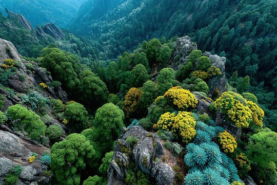 Mountain Valley Lush Vegetation.