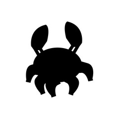vector illustration of a black crab