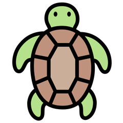 Turtle vector illustration. Cute turtle icon illustration.