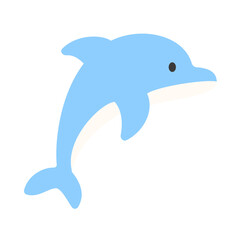 Cute dolphin icon vector illustration. Sea creatures vector illustrations.