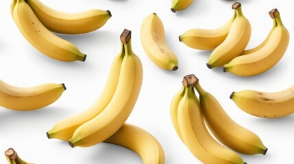 bananas on white background