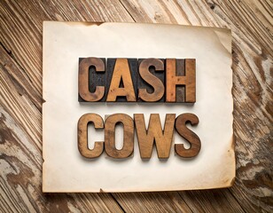 Cash cows representing generating consistent returns in stock market investment