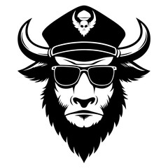 Captain’s hat and subtle accessories drawn in pencil with black and white tone