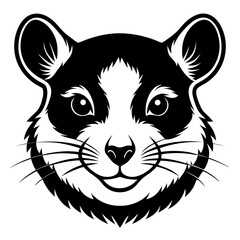 Guinea pig animal pencil sketch in black and white with dramatic linework