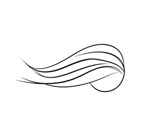 Fototapeta premium Abstract lines and curves creating a dynamic swirling design