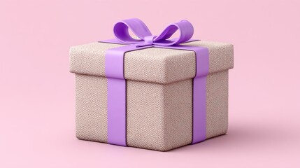 Obraz premium Special gift presentation for a milestone anniversary celebrating life's occasions with a beautifully wrapped birthday present