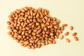 Peanuts isolated on white background. close up.