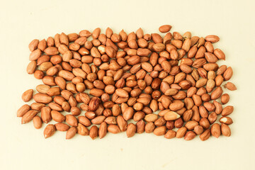 Peanuts isolated on white background. close up.