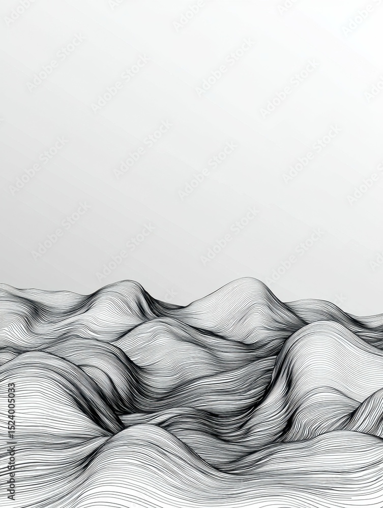 Poster high resolution visual of minimal wave background vector in white abstract style