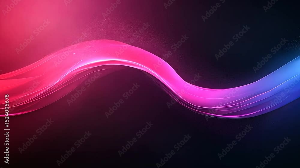 Poster abstract wavy design with vibrant colors and glittering particles