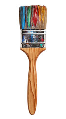 brush and paint brush isolated on white background