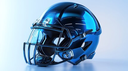 Naklejka premium High-gloss football helmet, 3D rendering, sports equipment