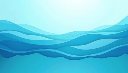 Abstract Blue Wavy Layers Background Texture Perfect for Summer and Water