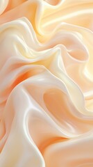 Abstract Cream and Peach Fluid Ribbon Background for Modern Presentation