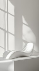 Minimalist White Arched Corridor Background for Architectural and Interior Design