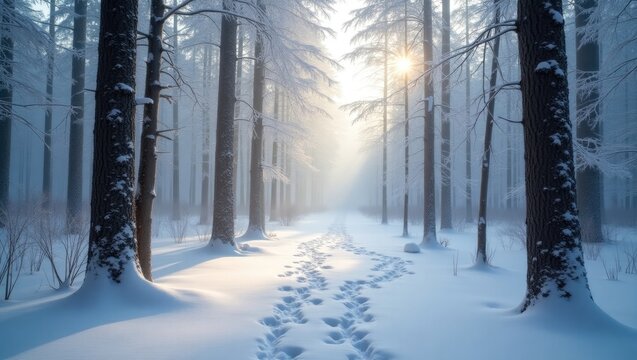 sunrise in the forest