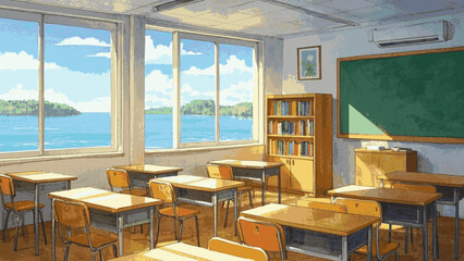 Young Minds Wash classroom isolated watercolor vector illustration svg