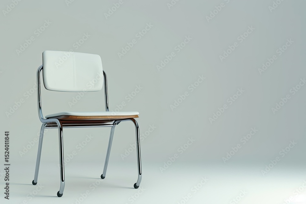 Poster high definition image of 3d rendering of a chair isolated in studio background