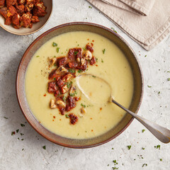 Kartoffel-Lauchsuppe