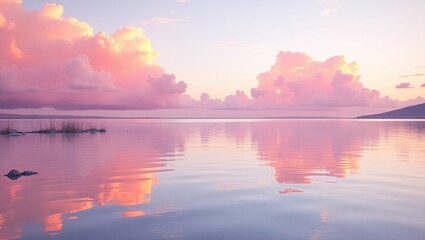 Fototapeta premium sunrise over the lake