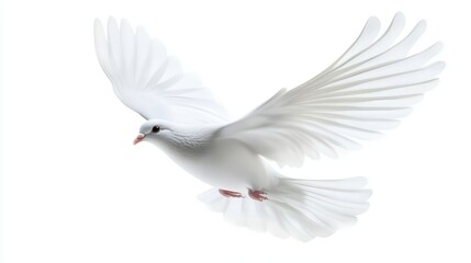 Fototapeta premium White Dove in Flight.